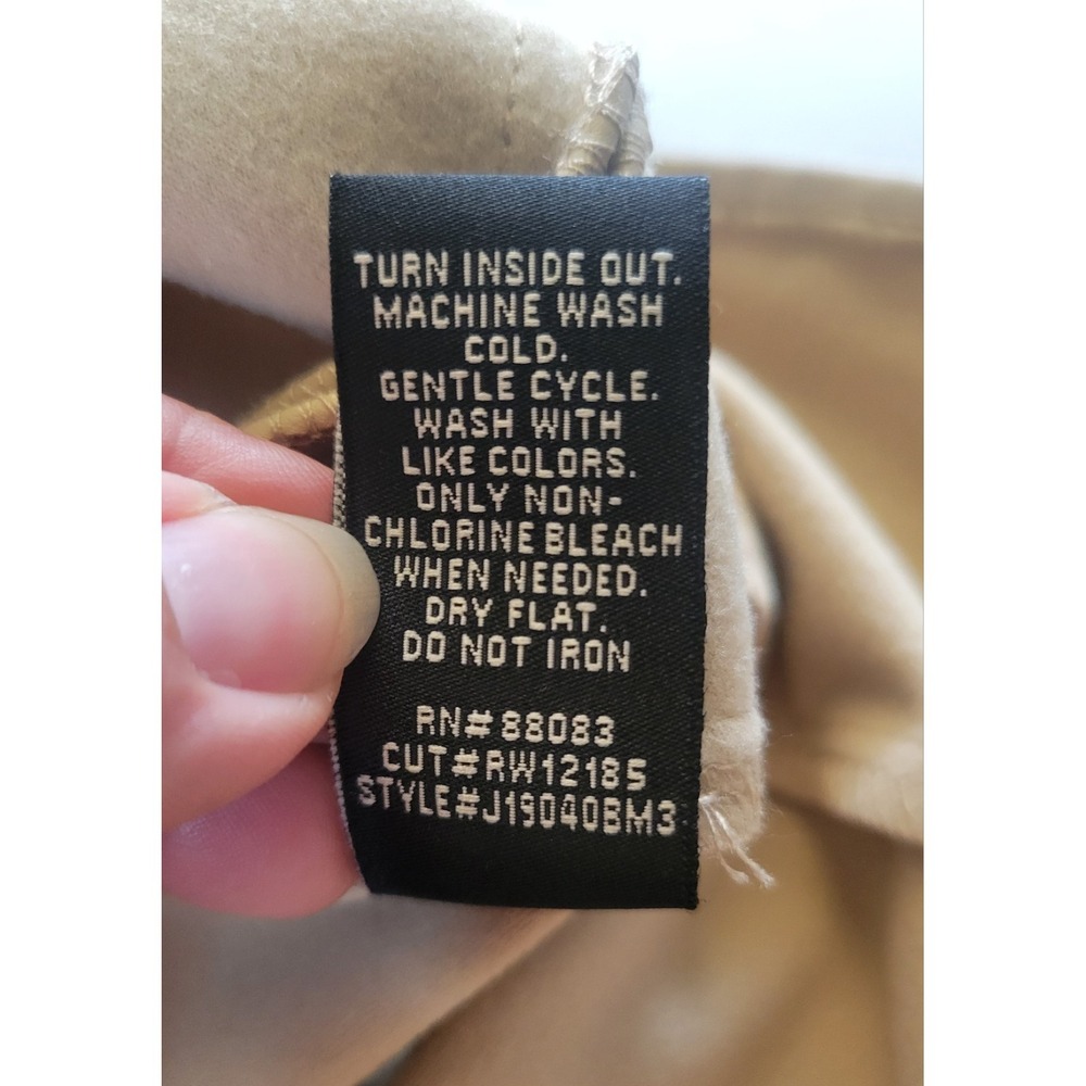 Vintage Rewash Biege Y2K Small Faux Leather Mini Skirt Sexy Siren Rave *READ* - Picture 5 of 10